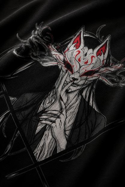 Kitsune Mask Girl Oversized T-Shirt