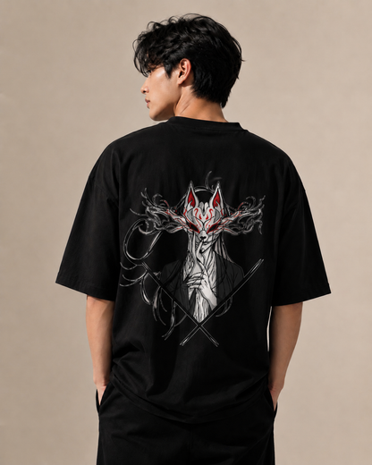 Kitsune Mask Girl Oversized T-Shirt