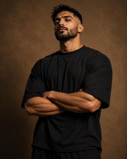 Samurai Back Pose Oversized T-Shirt